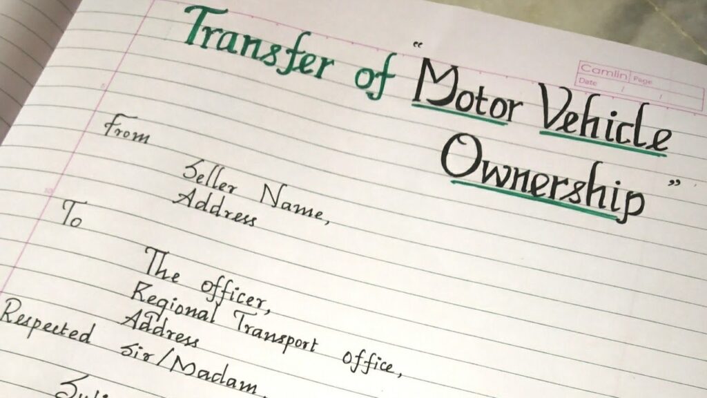 How to Transfer Ownership of Vehicle